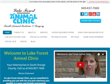 Tablet Screenshot of lakeforestanimalclinic.com